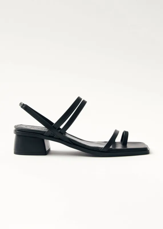 Marlowe Black Vegan Leather Sandals sold by Alohas