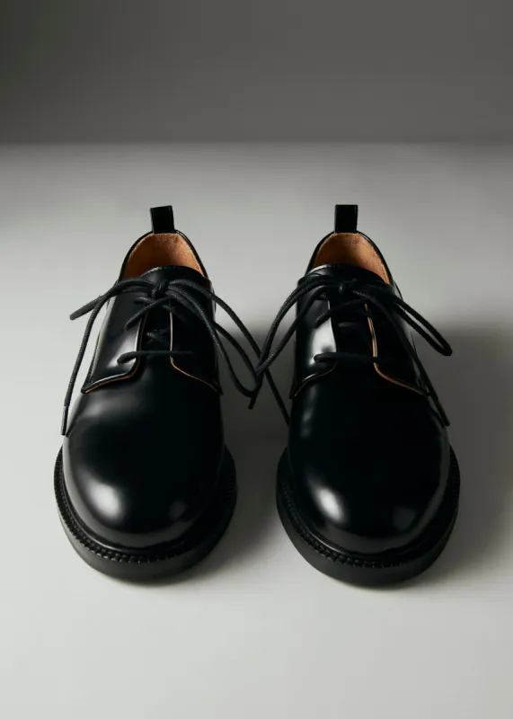 Langston Black Leather Oxfords sold by Alohas