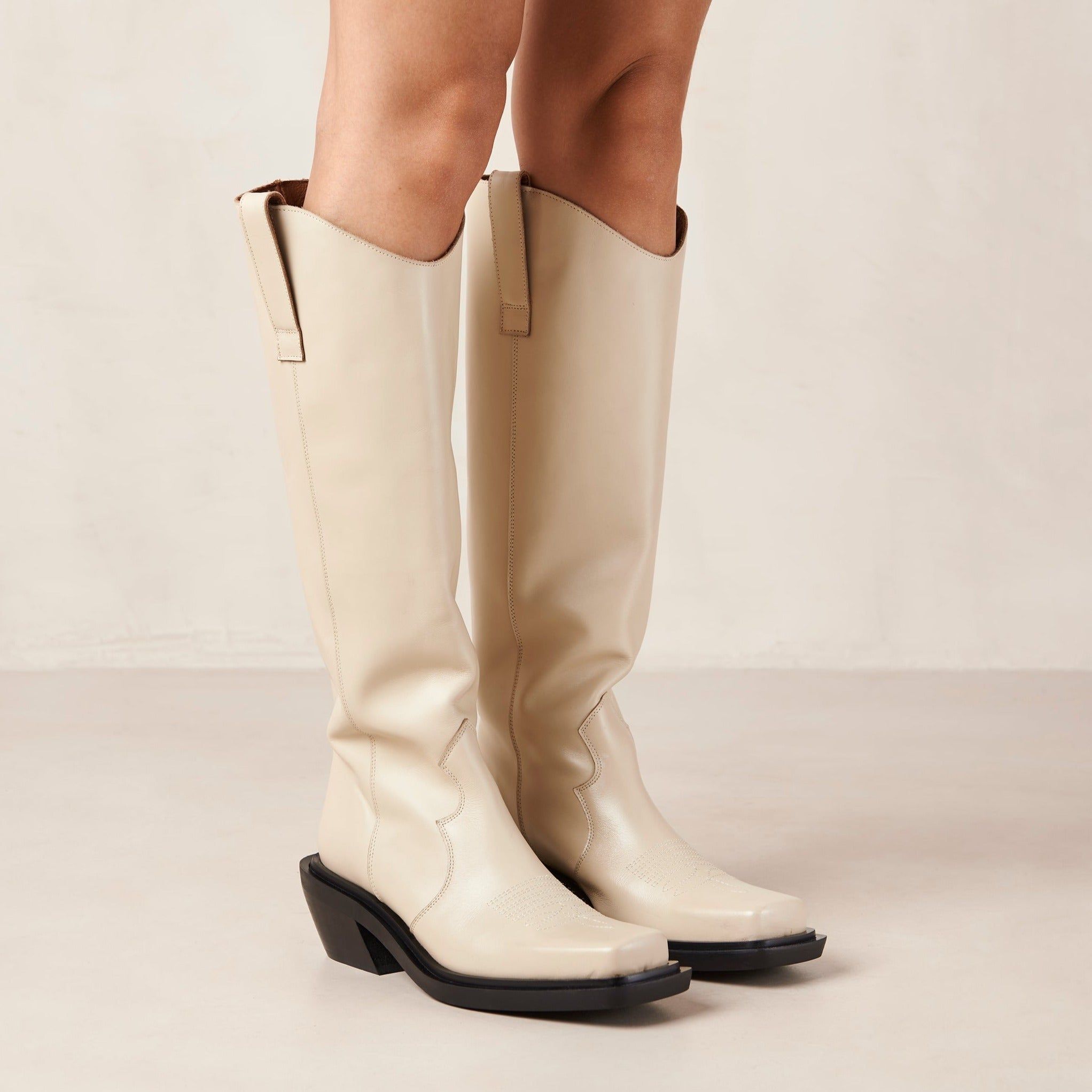Cattle Cream Leather Boots sold by Alohas product image thumbnail 3