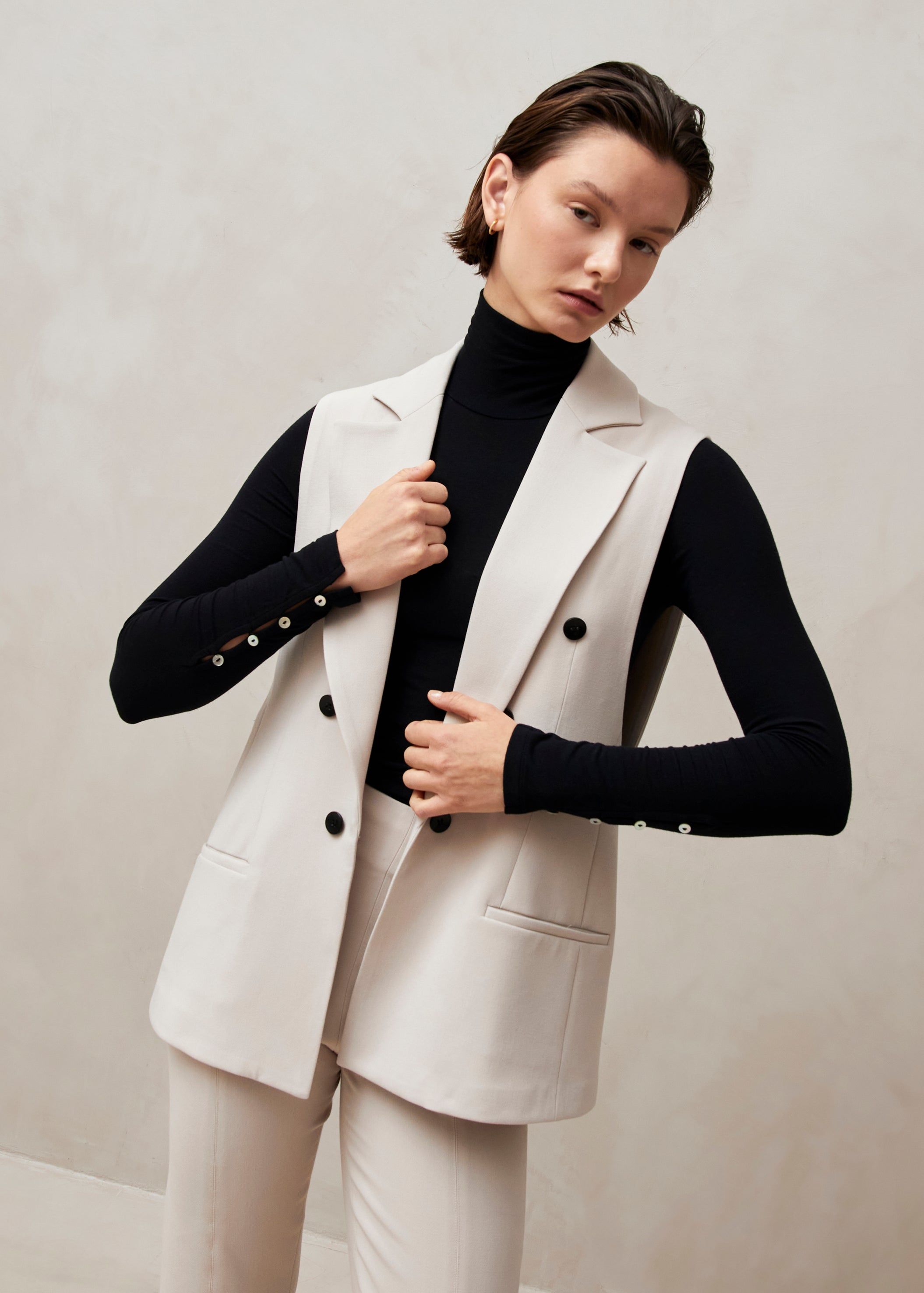 Piera Beige Blazer sold by Alohas