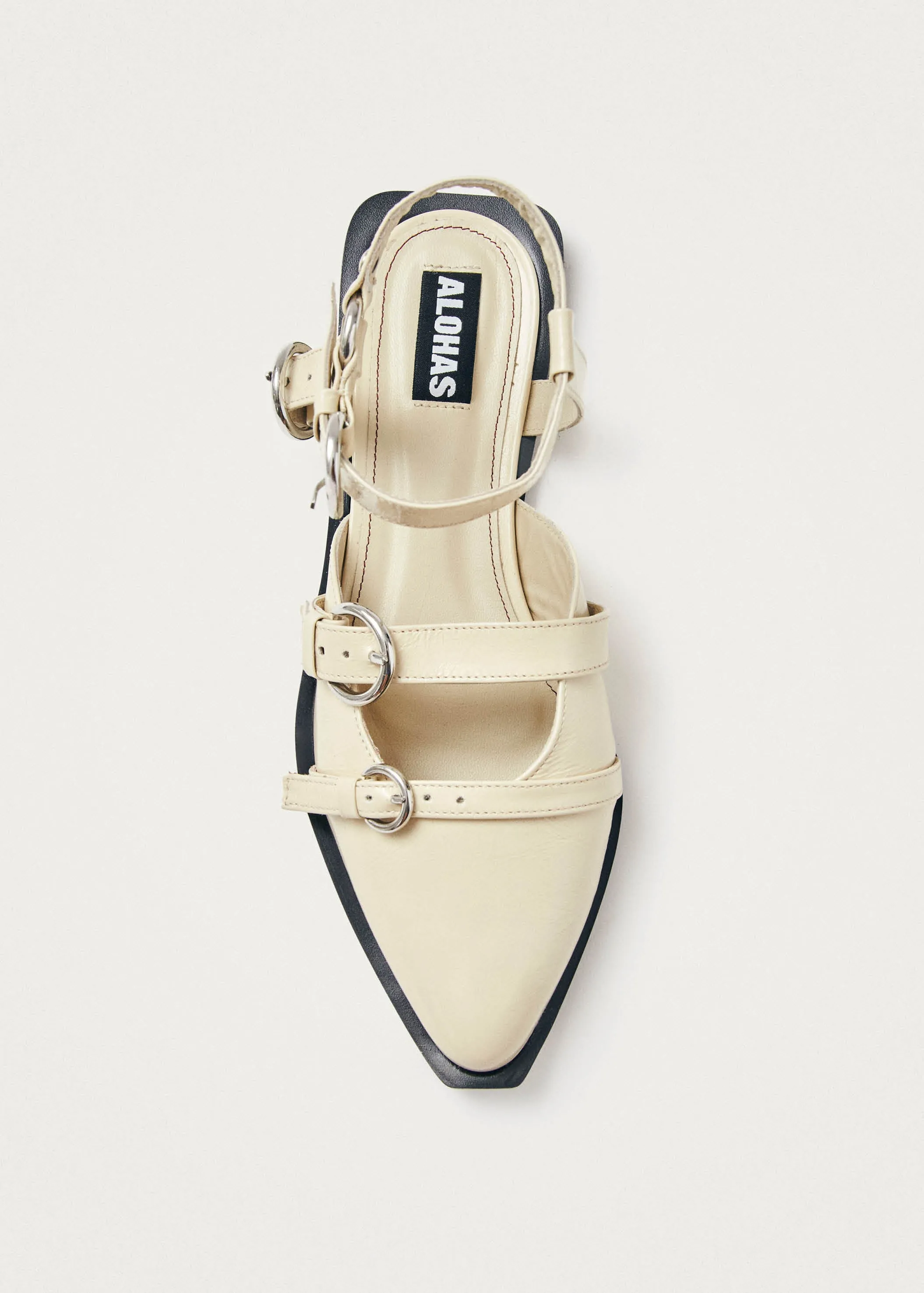 Thalara Onix Cream Leather Ballet Flats sold by Alohas product image thumbnail 4
