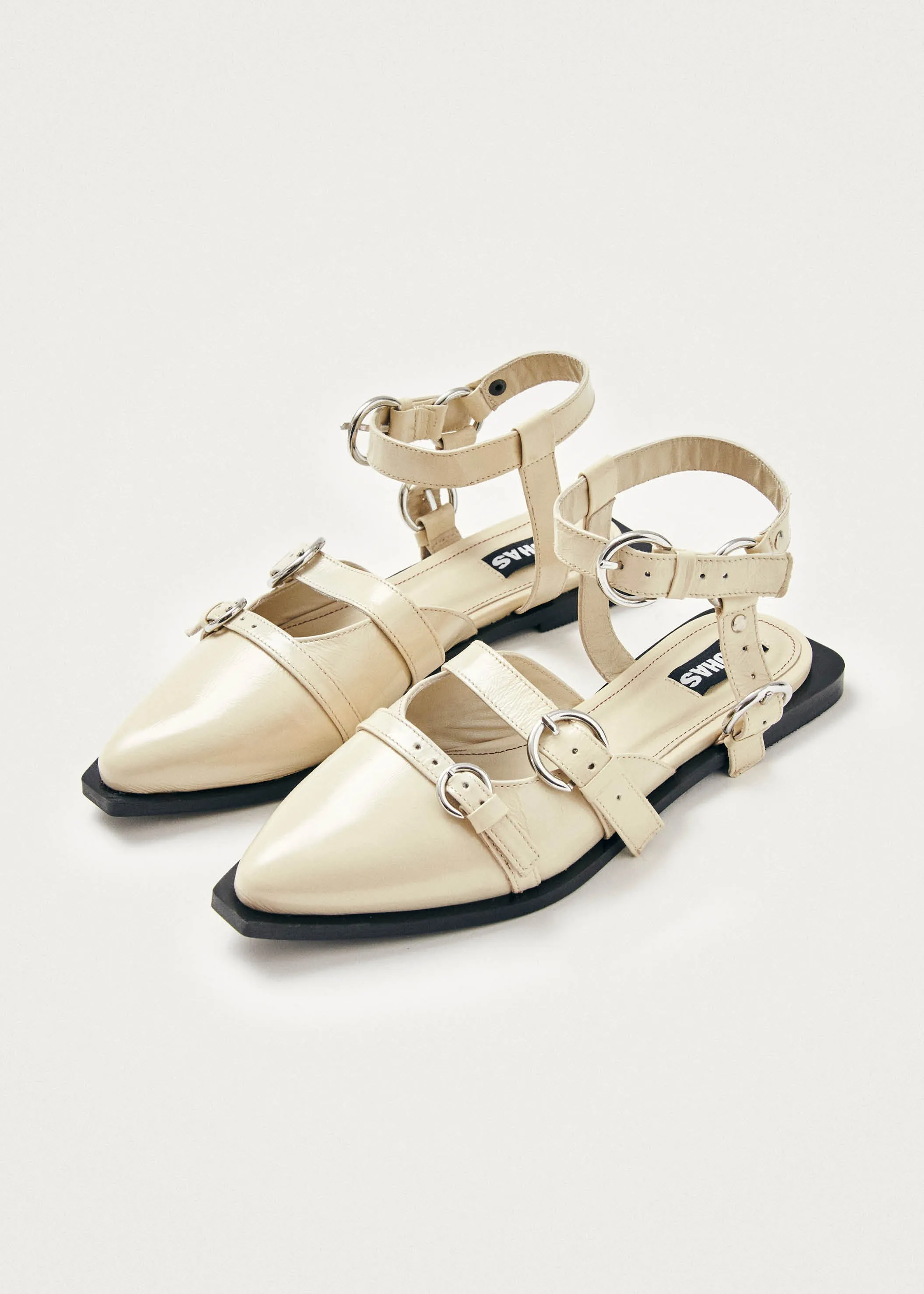 Thalara Onix Cream Leather Ballet Flats sold by Alohas product image thumbnail 2