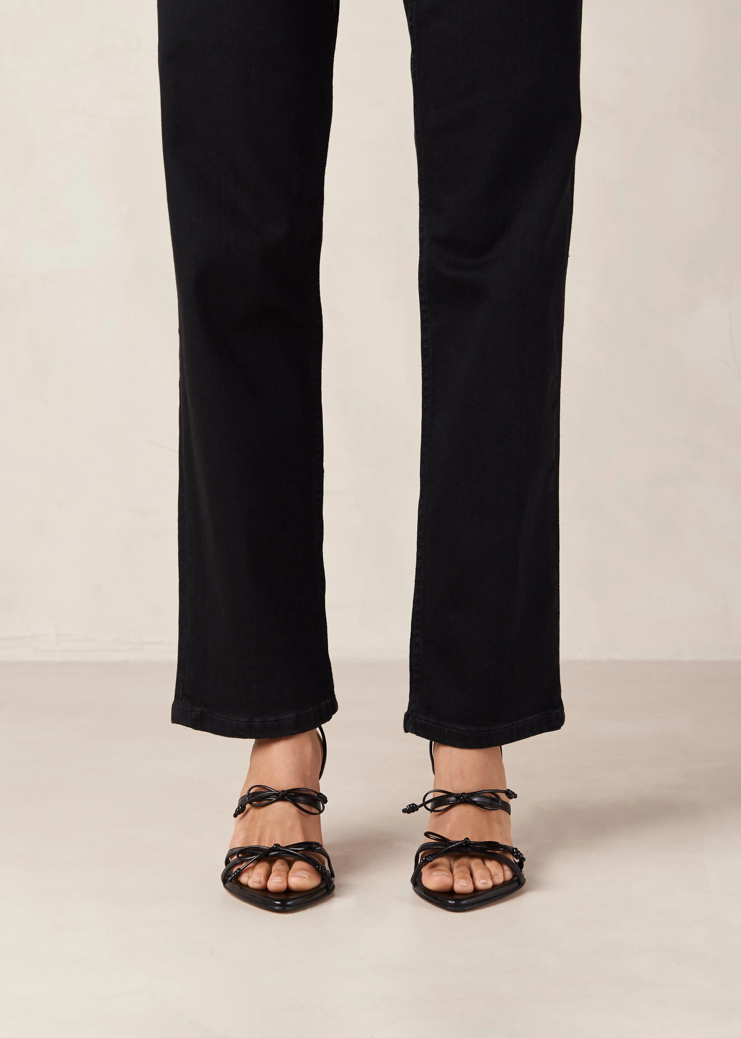 Malia Black Leather Sandals sold by Alohas product image thumbnail 4