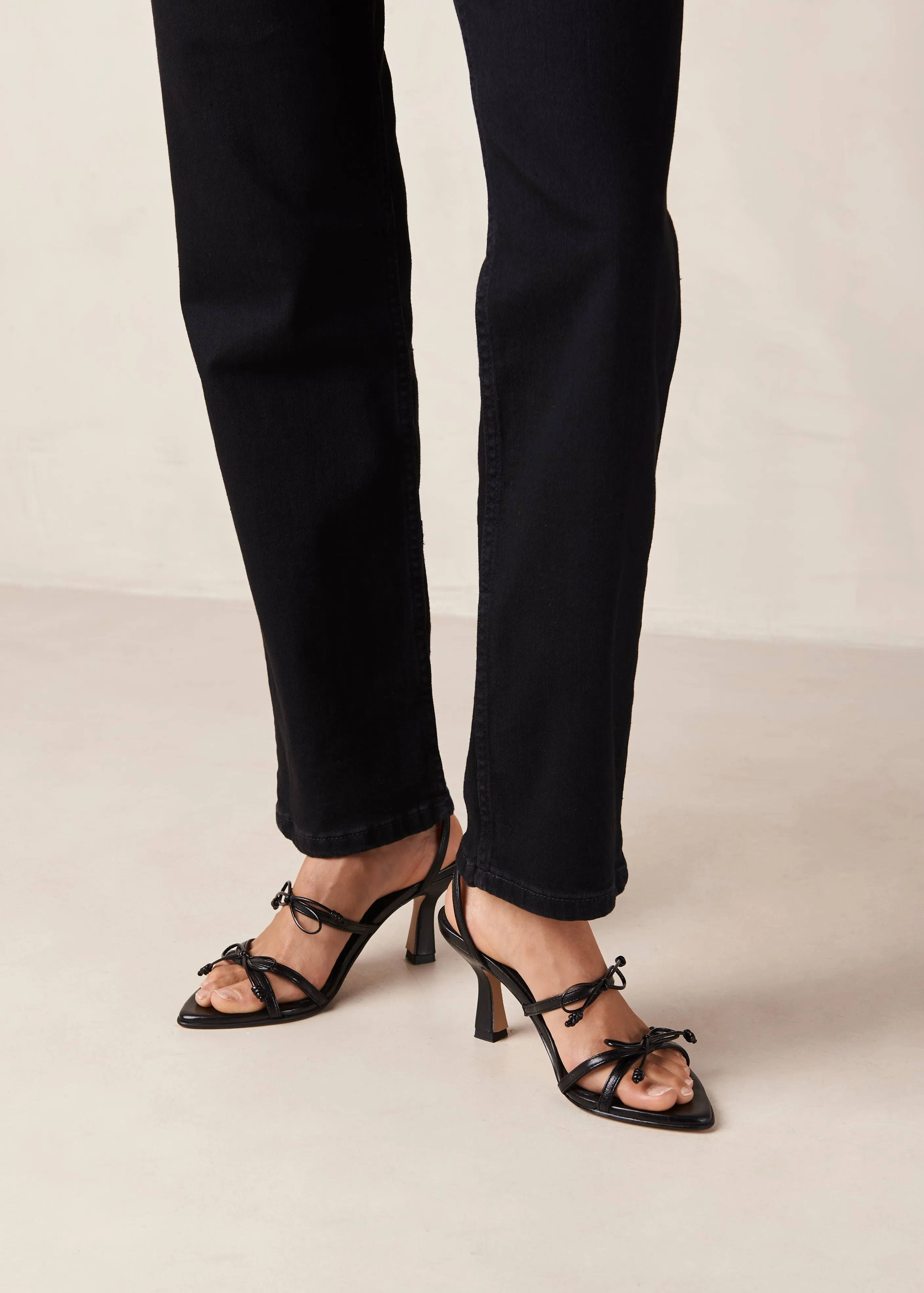 Malia Black Leather Sandals sold by Alohas product image thumbnail 2