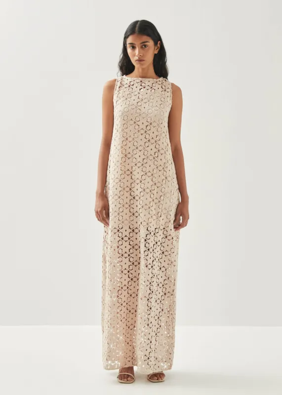 Arum Lace Cream Dress sold by Alohas