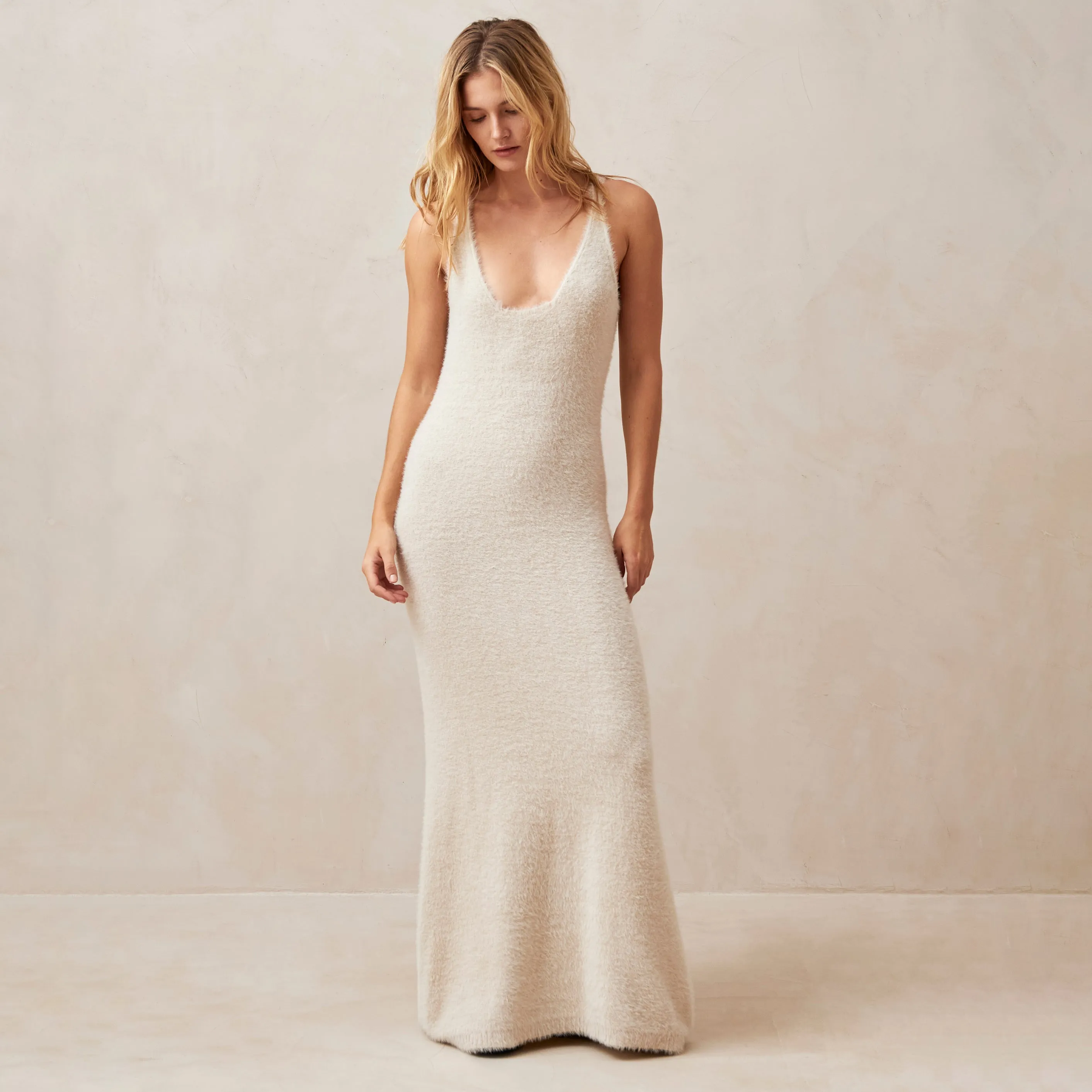 Ski Ecru Tricot Maxi Dress sold by Alohas product image thumbnail 2