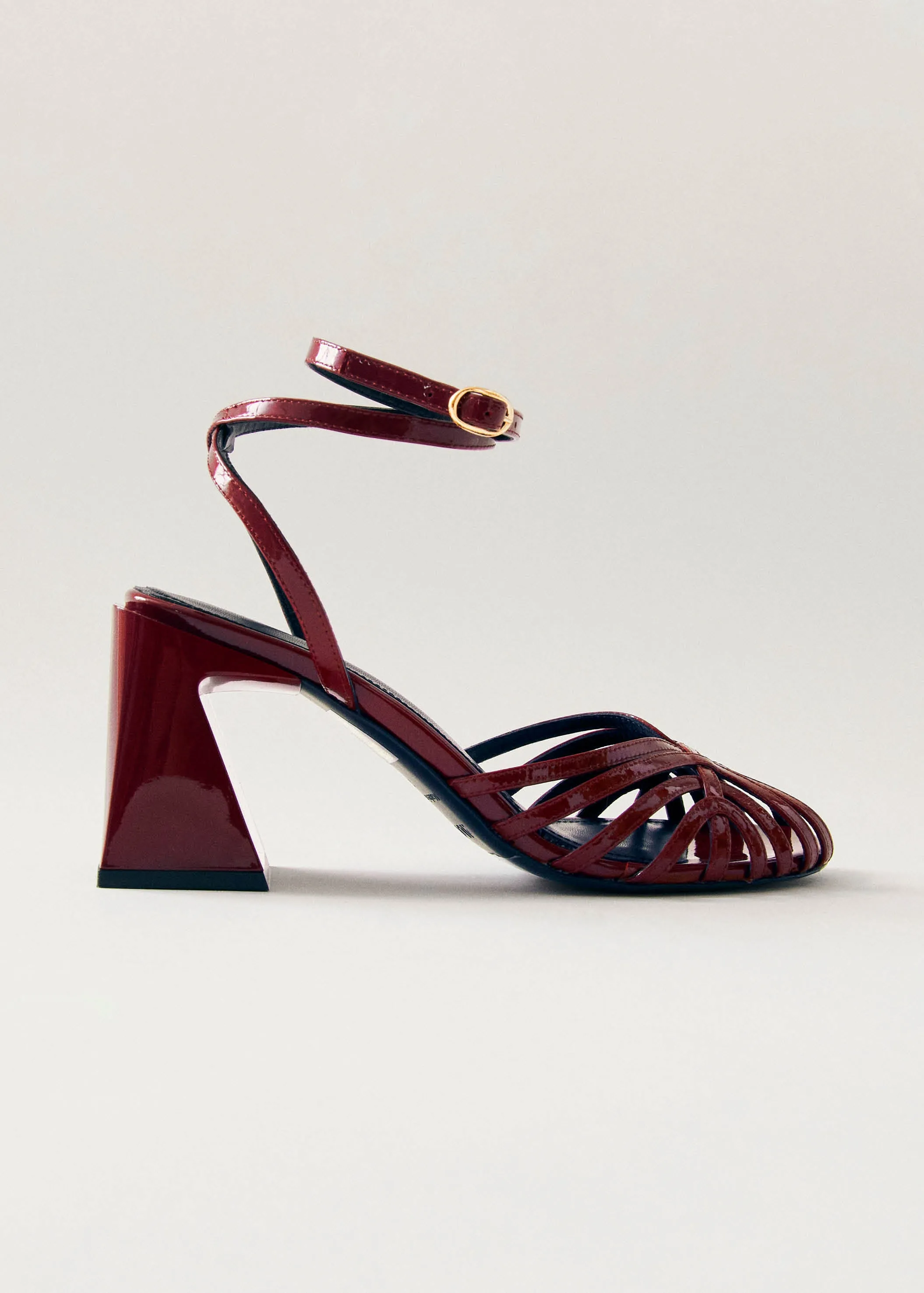 Jessa Onix Burgundy Leather Sandals sold by Alohas