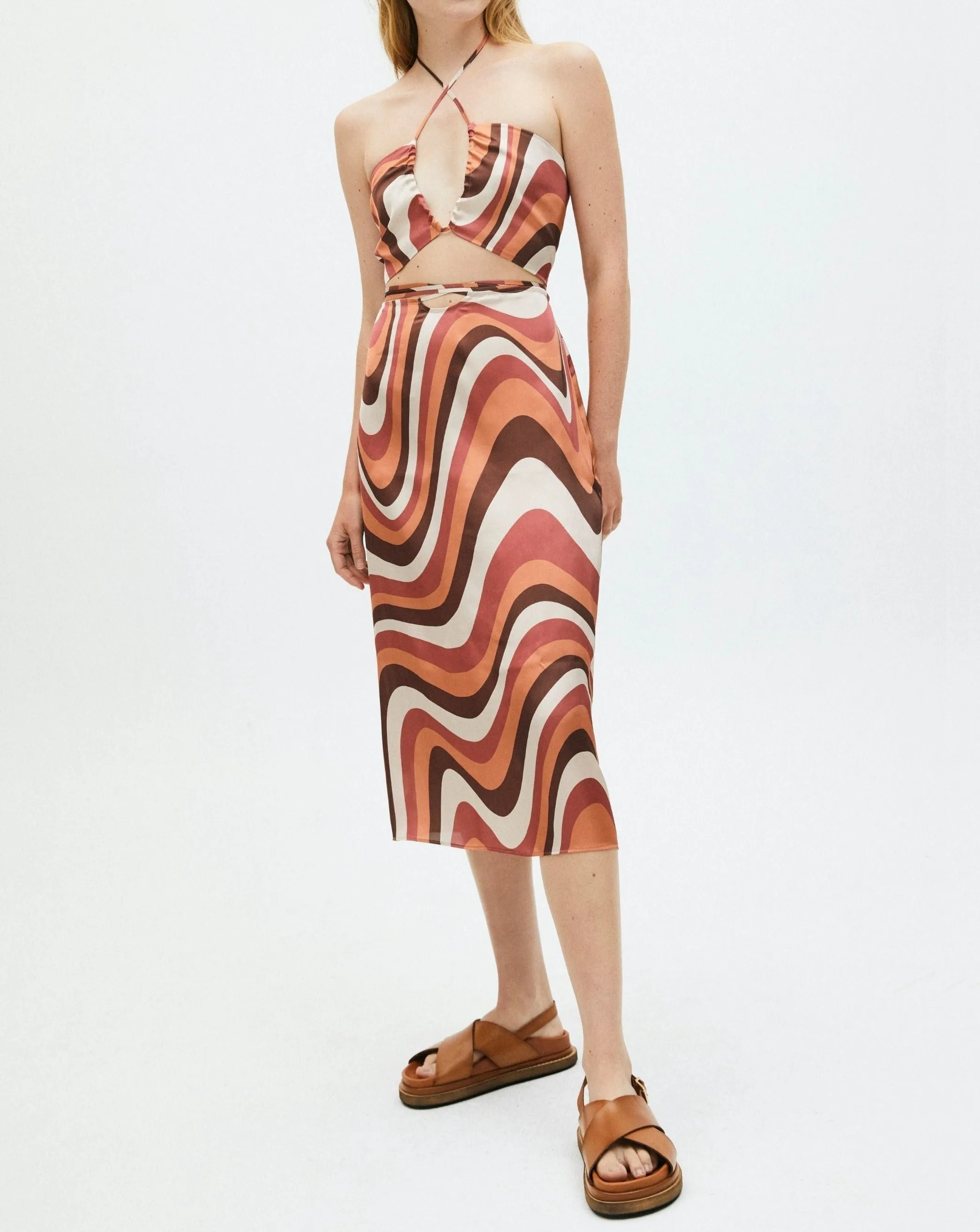 High Tied Red Skirt sold by Alohas