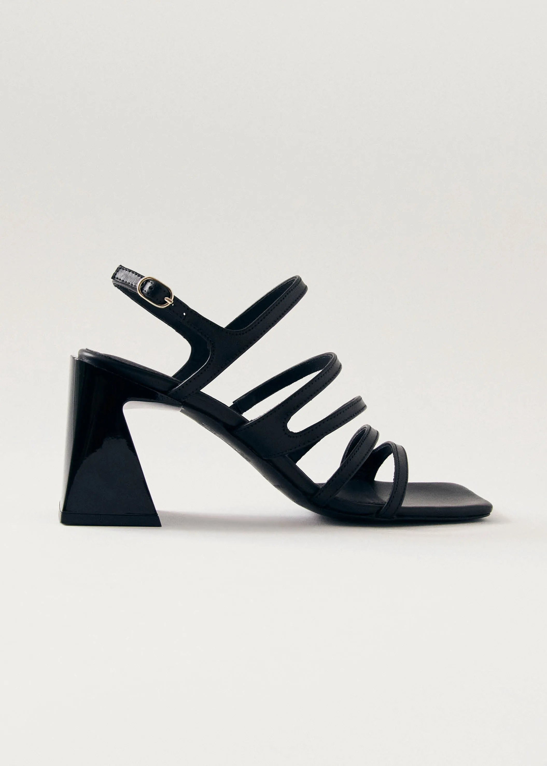 Aubrey Total Black Leather Sandals sold by Alohas
