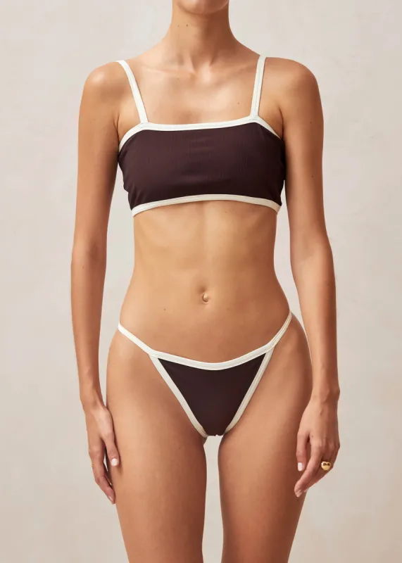 Mar Brown Bikini Bottom made by Alohas