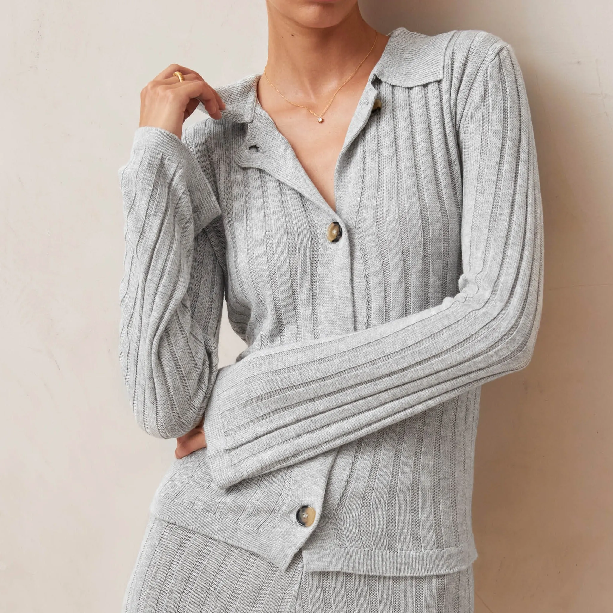 Michelle Grey Tricot Sweater sold by Alohas product image thumbnail 3