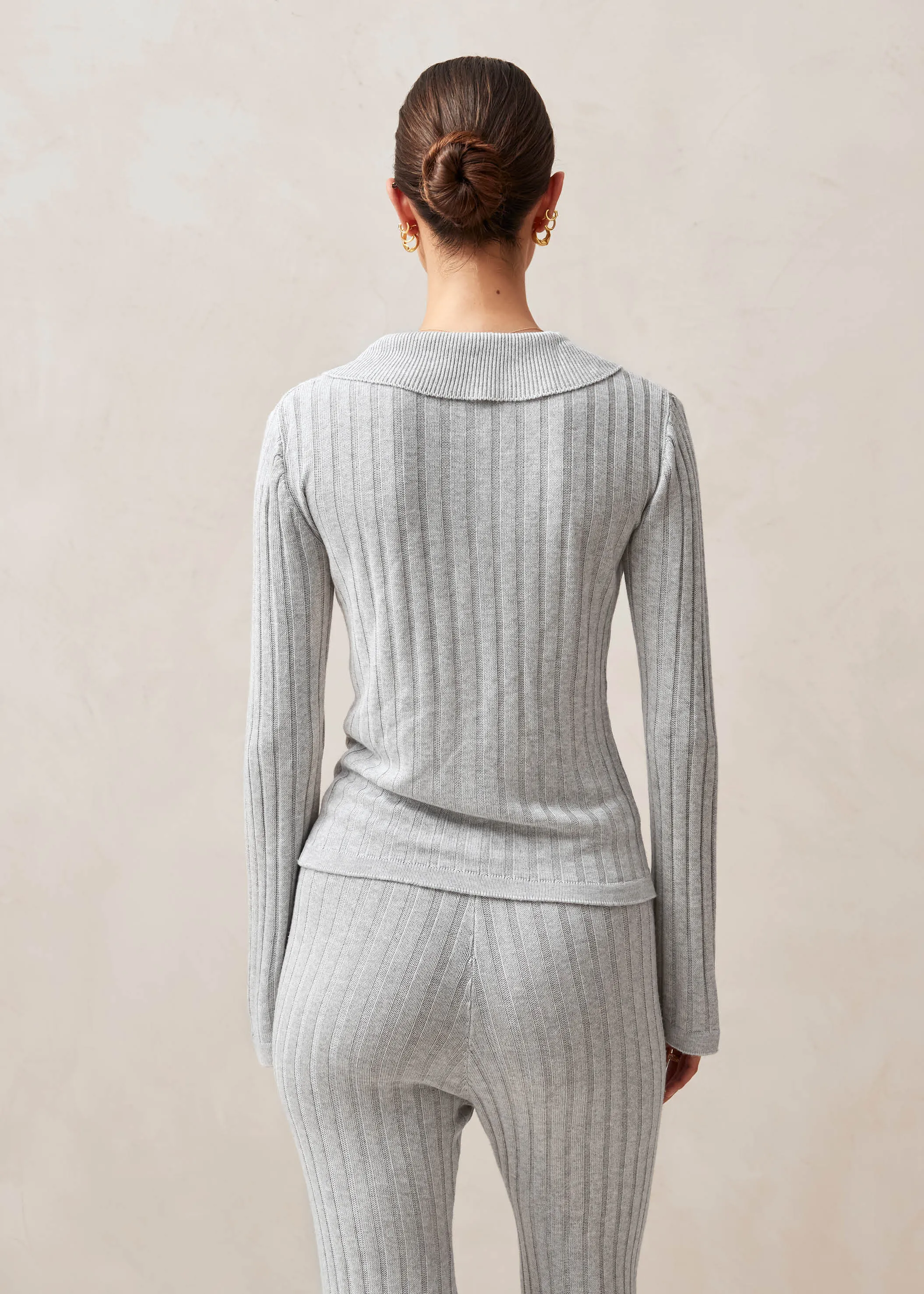 Michelle Grey Tricot Sweater sold by Alohas product image thumbnail 5