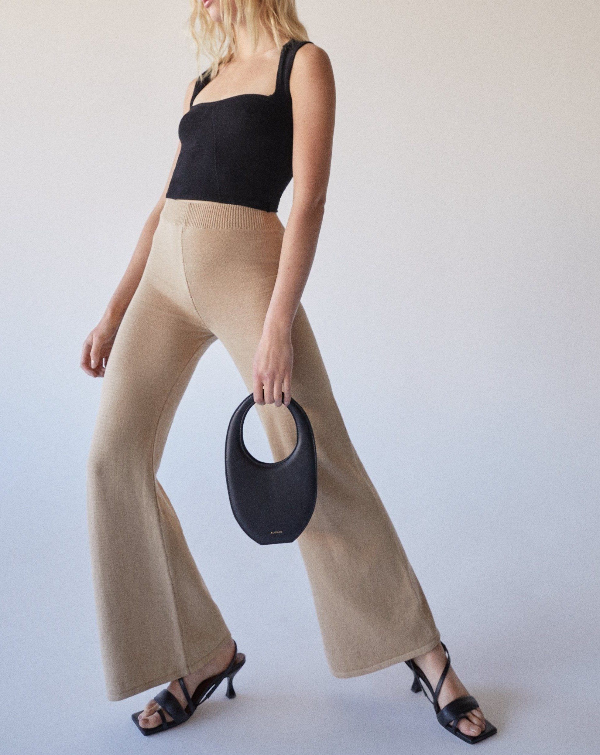 Easy Wide Knit Pants Toasted Almond sold by Alohas product image thumbnail 2