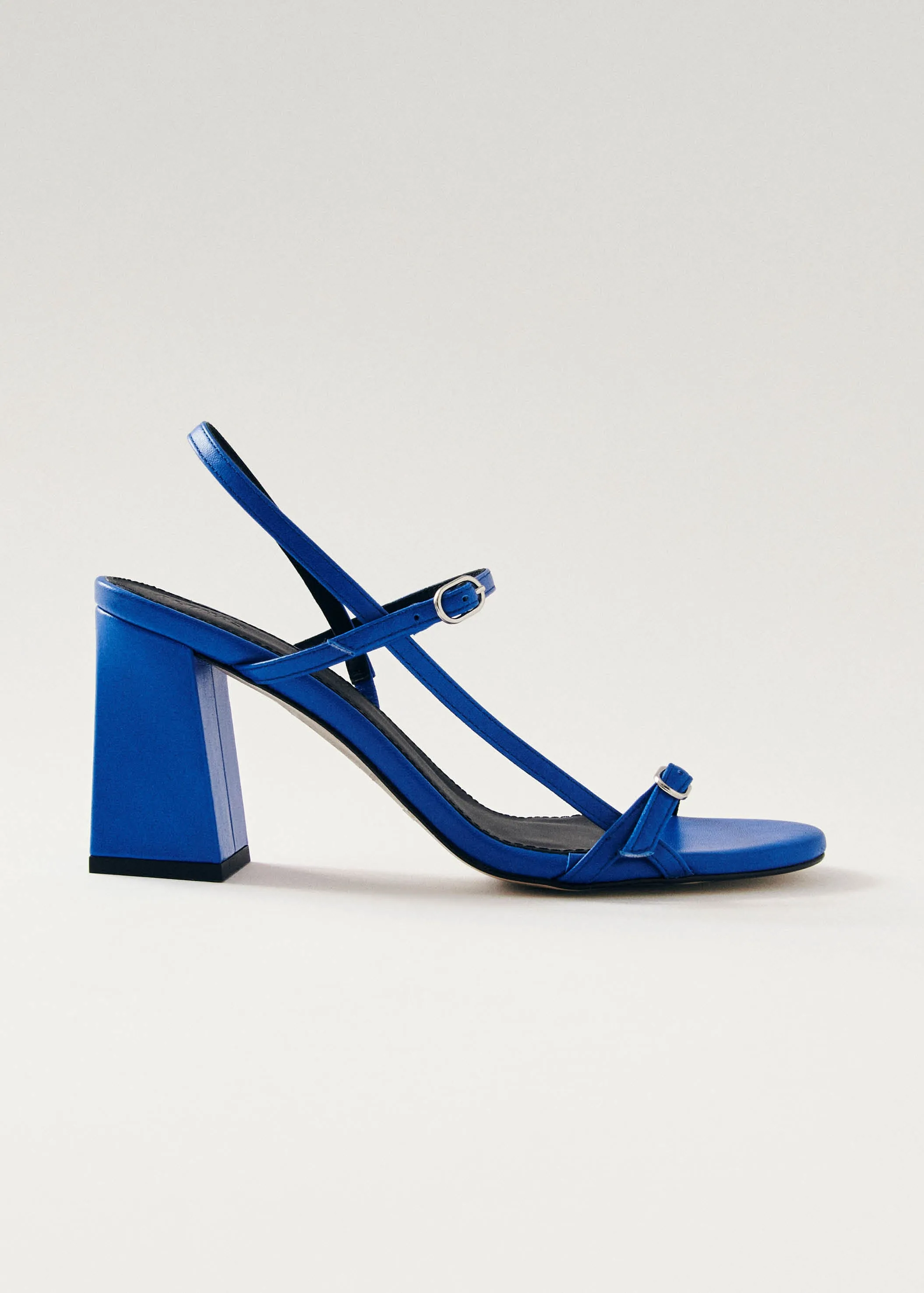 Elyn Blue Leather Sandals sold by Alohas