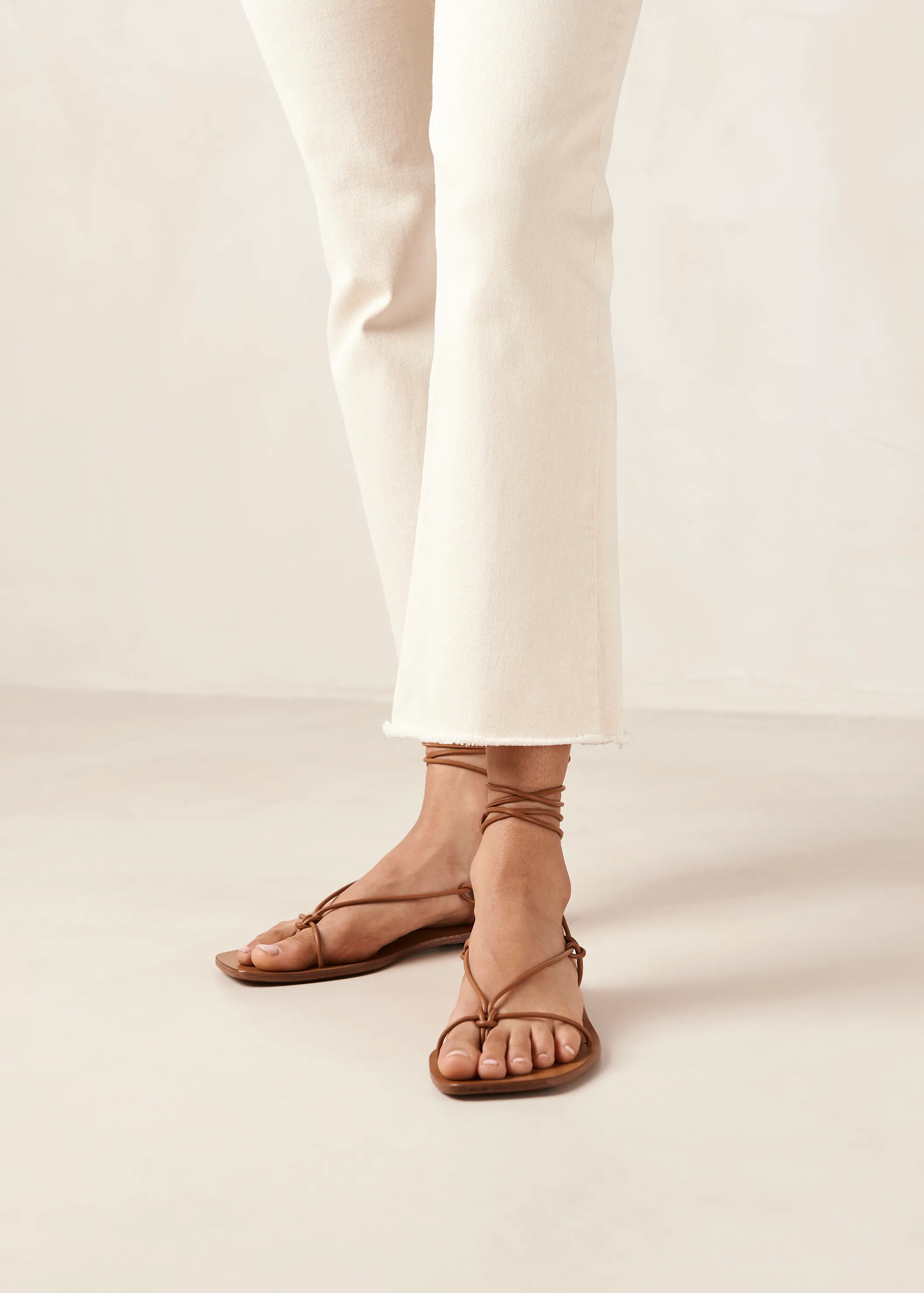 Misty Tan Leather Sandals sold by Alohas product image thumbnail 4