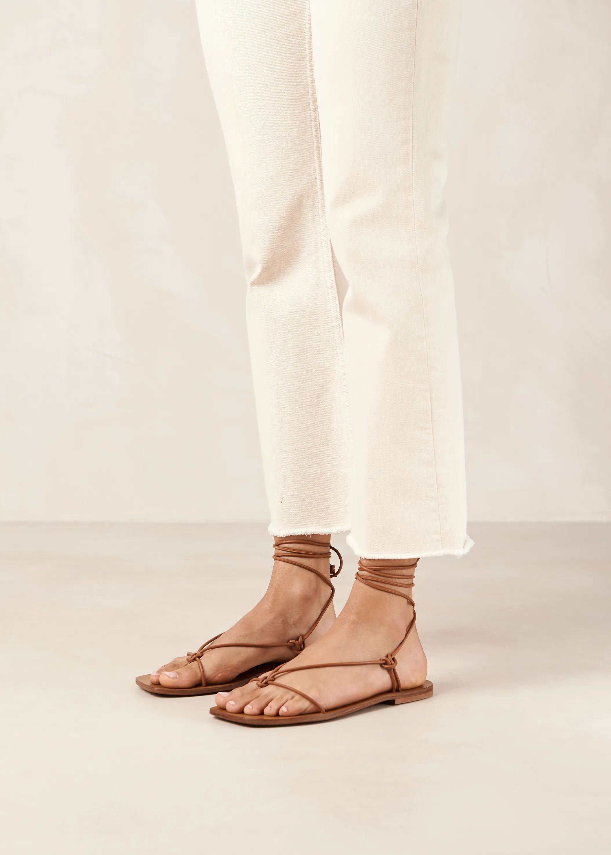 Misty Tan Leather Sandals sold by Alohas