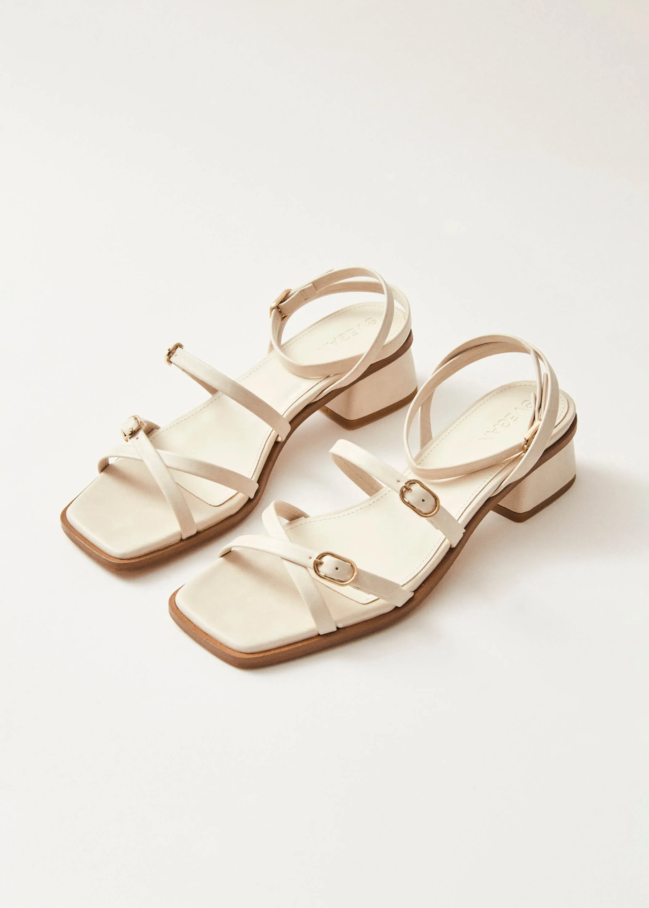 Tanya Cream Vegan Leather Sandals sold by Alohas product image thumbnail 4