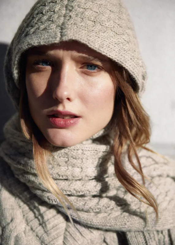 Kylie Gray Tricot Scarf made by Alohas