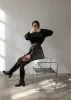 Chalk Onix Black Vegan Leather Boots sold by Alohas