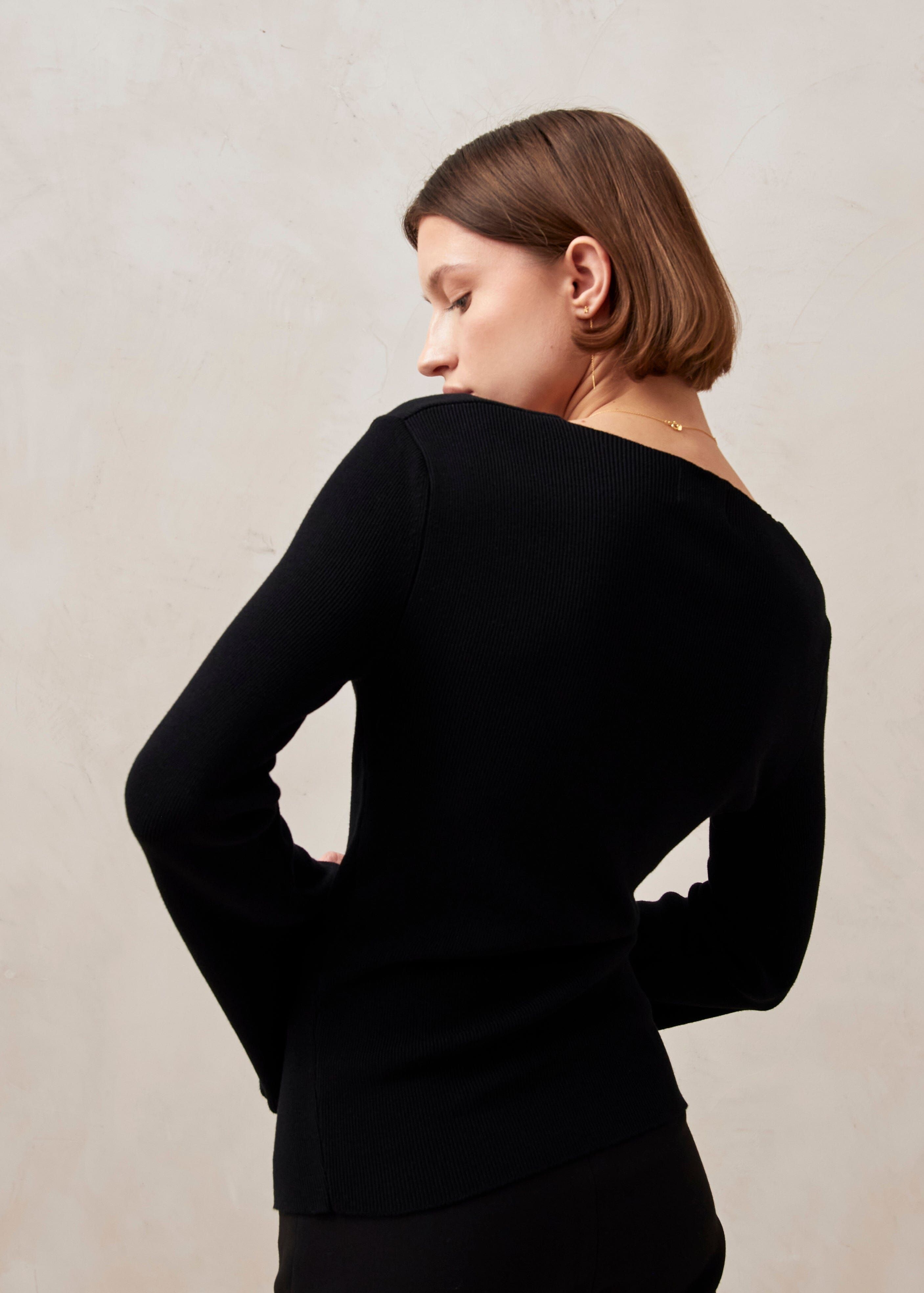 Nomi Black Tricot Cardigan sold by Alohas product image thumbnail 4