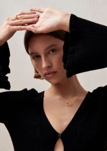Nomi Black Tricot Cardigan sold by Alohas