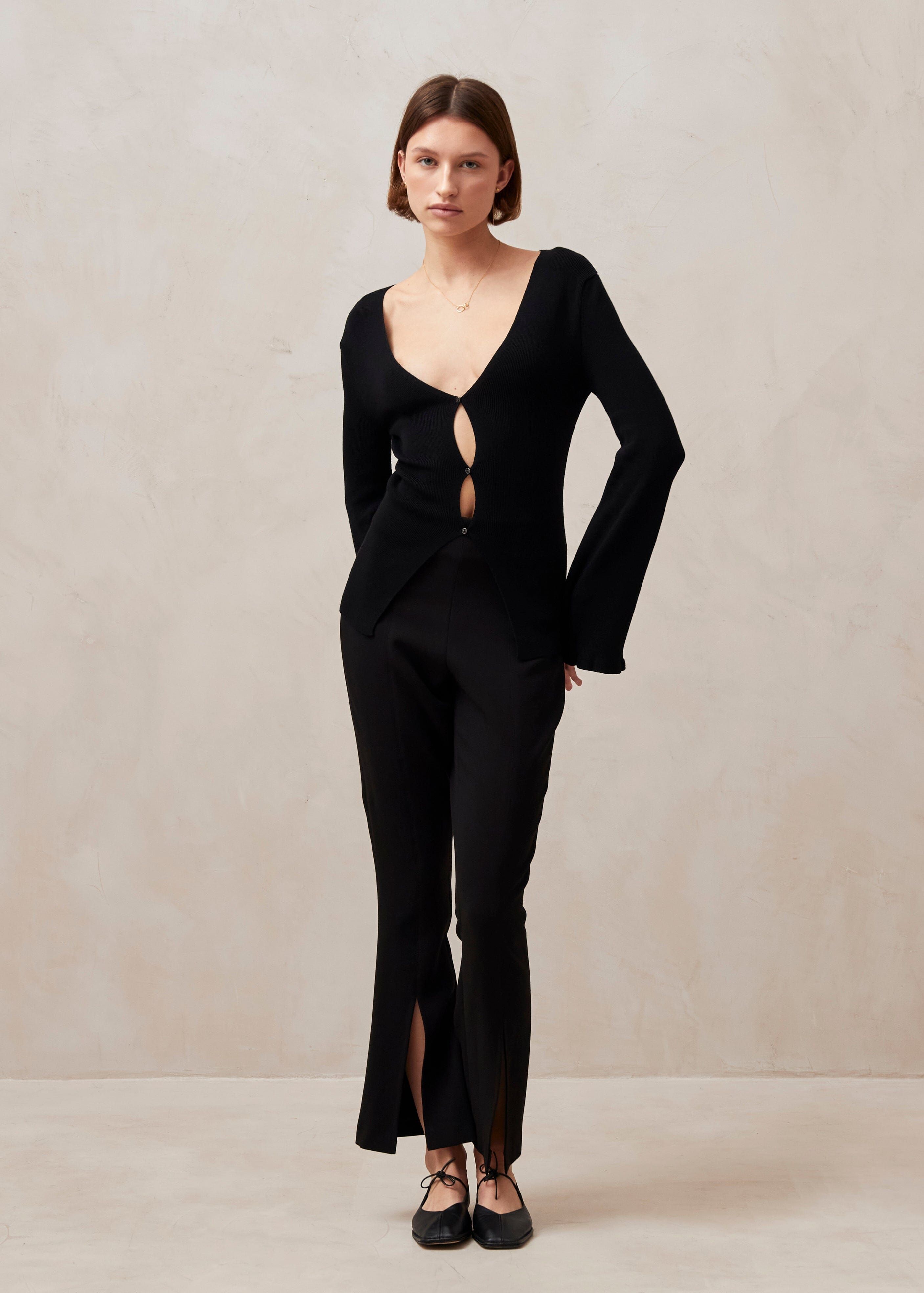 Nomi Black Tricot Cardigan sold by Alohas product image thumbnail 2