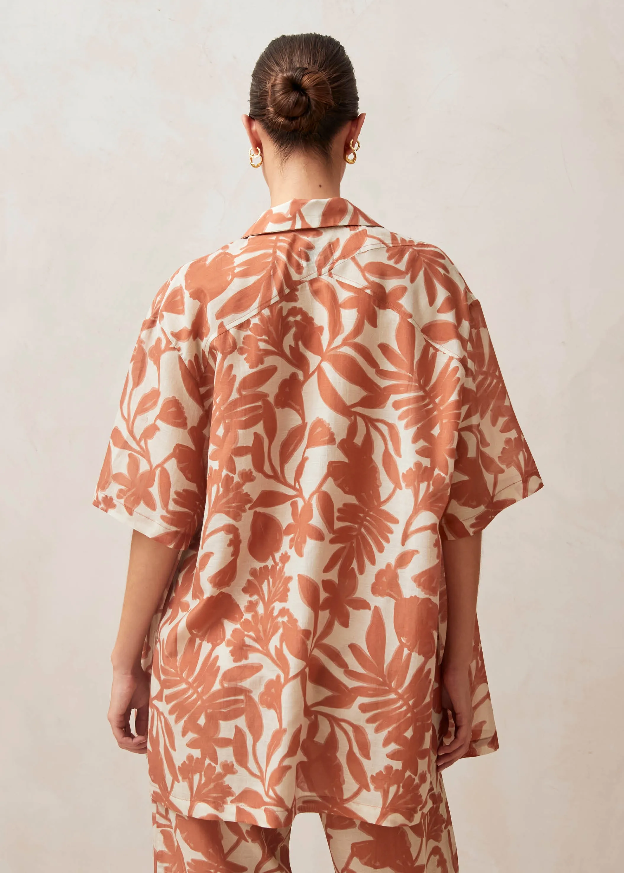 Belize Floral Orange Shirt sold by Alohas product image thumbnail 2