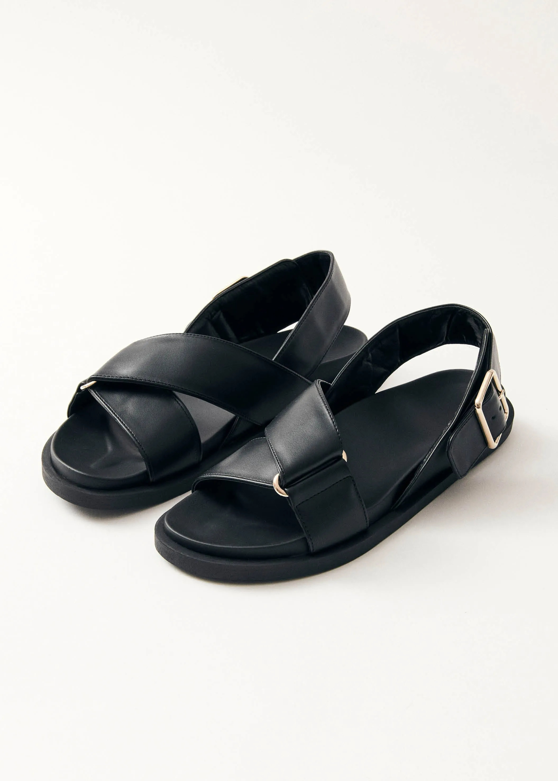 Rhys Black Vegan Leather Sandals sold by Alohas product image thumbnail 2