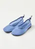 Gill Mesh Blue Leather Ballet Flats sold by Alohas