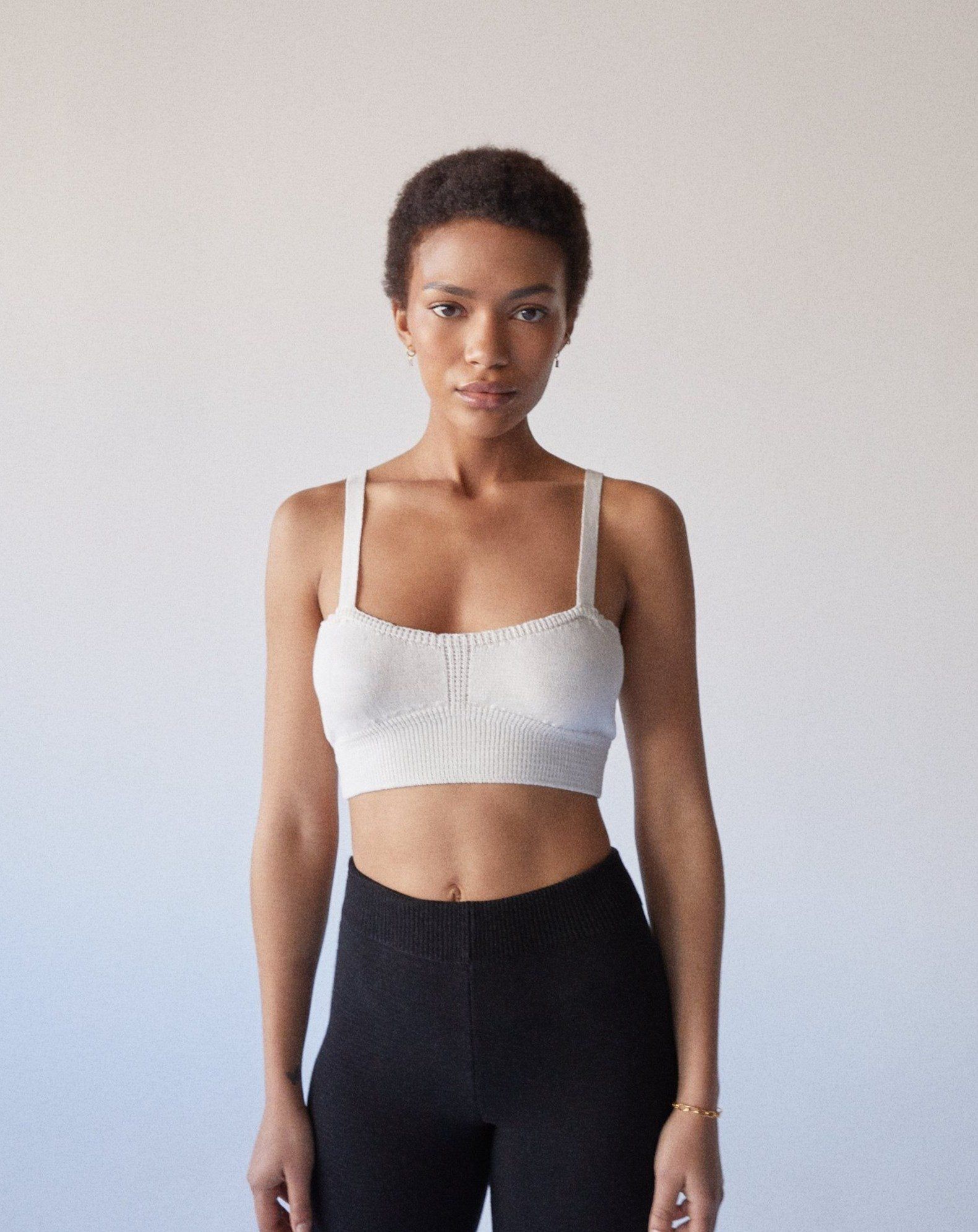 Charm Cream Tricot Top sold by Alohas