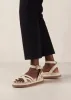 Buckle Up Cream Leather Sandals sold by Alohas