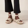 Buckle Up Cream Leather Sandals sold by Alohas