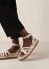 Buckle Up Cream Leather Sandals sold by Alohas