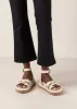 Buckle Up Cream Leather Sandals sold by Alohas