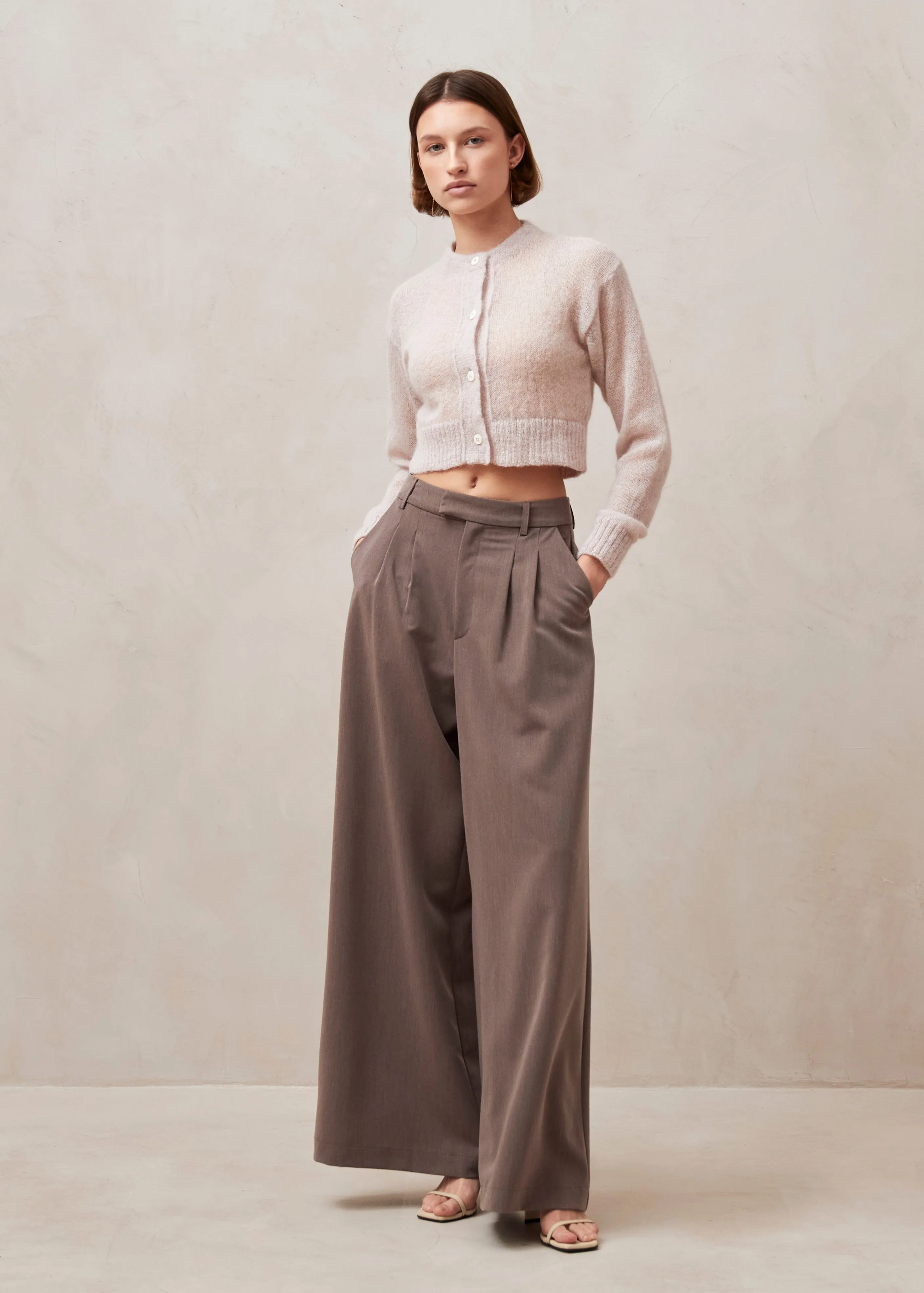 Kine Light Lilac Tricot Cardigan sold by Alohas product image thumbnail 2