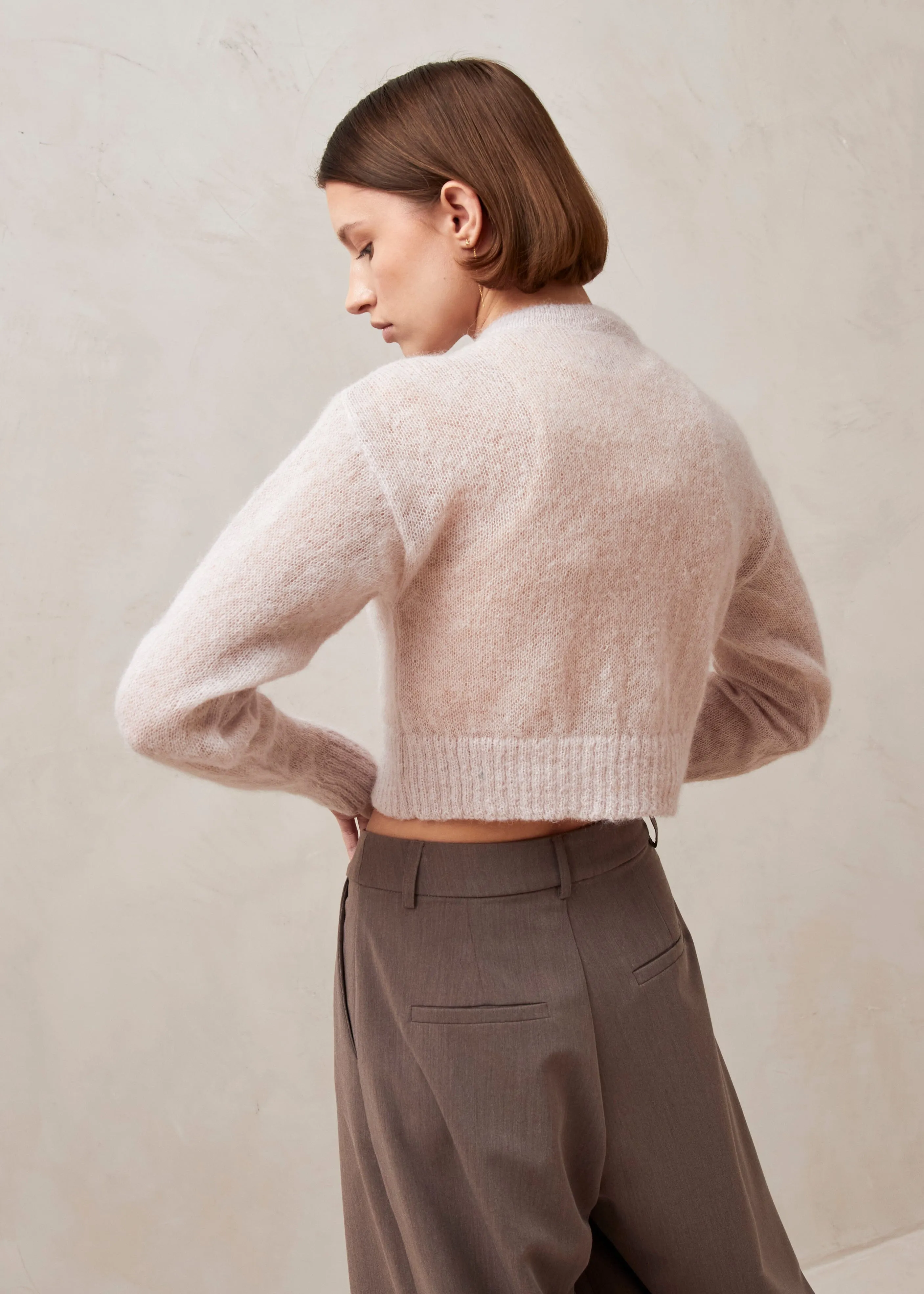 Kine Light Lilac Tricot Cardigan sold by Alohas product image thumbnail 4