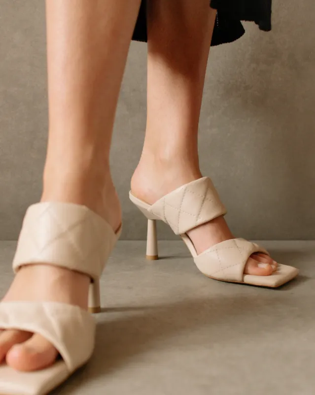 Conner Cream Leather Sandals sold by Alohas