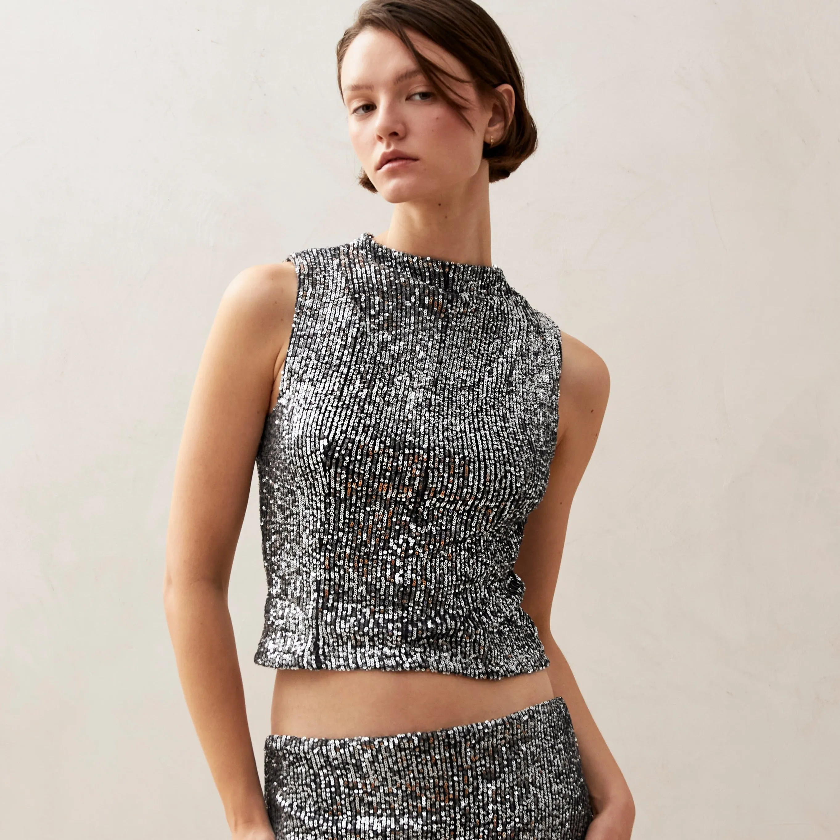 Carla Shimmer Silver Tops sold by Alohas product image thumbnail 3