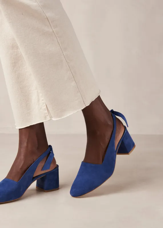 Charlotte Blue Leather Pumps sold by Alohas