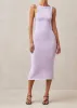 Delicate Lilac Tricot Midi Dress sold by Alohas