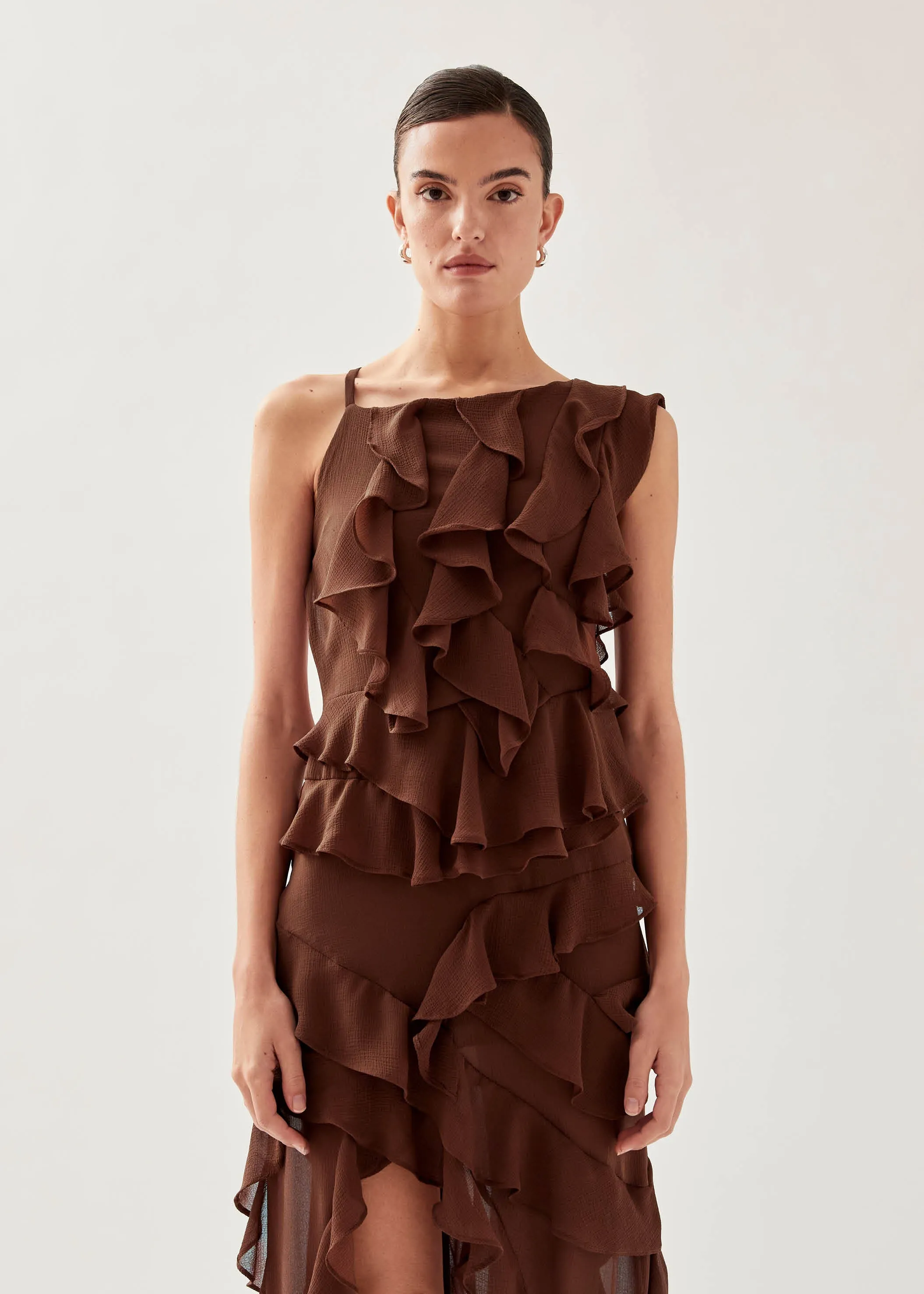 Isabelle Brown Maxi Dress sold by Alohas product image thumbnail 5