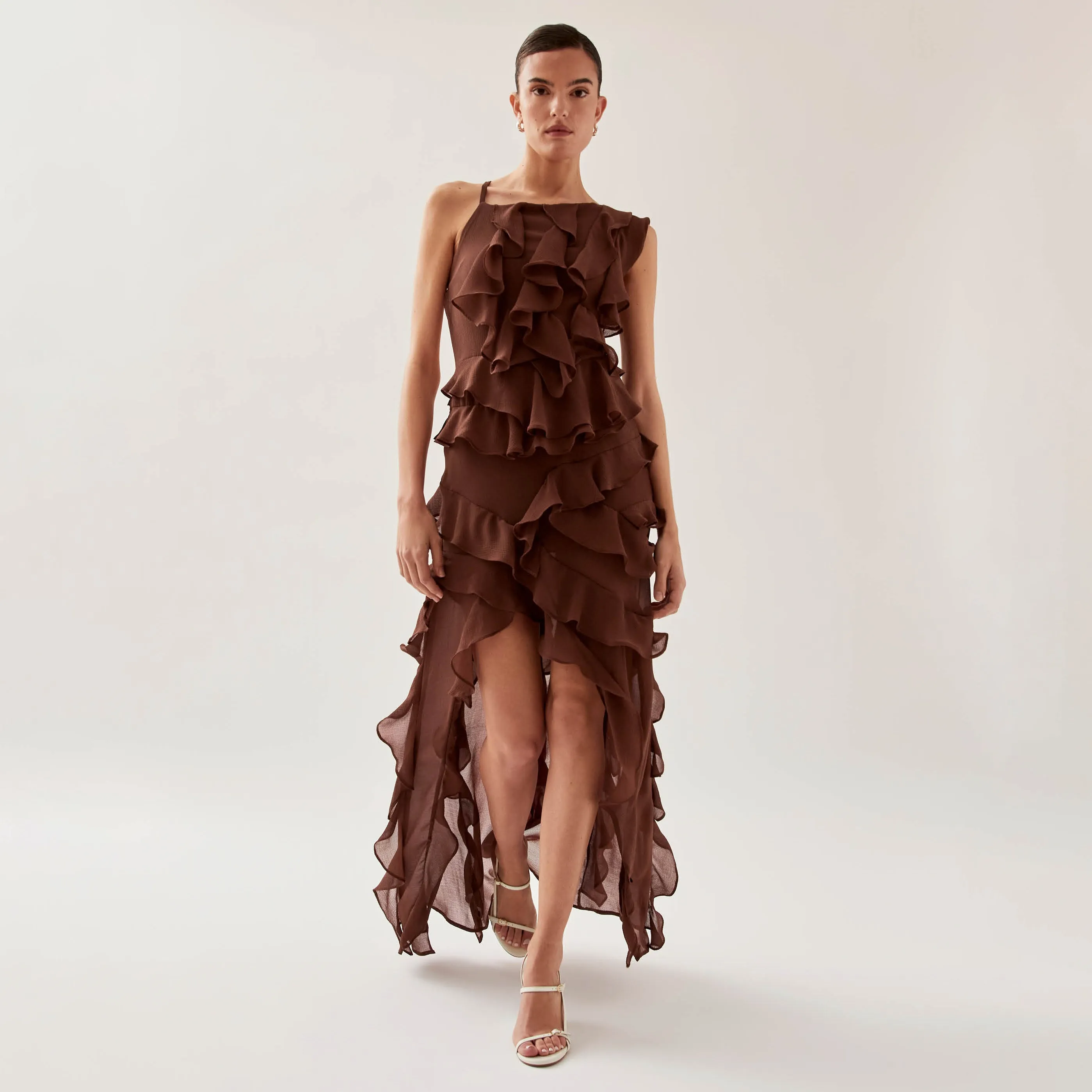 Isabelle Brown Maxi Dress sold by Alohas product image thumbnail 3