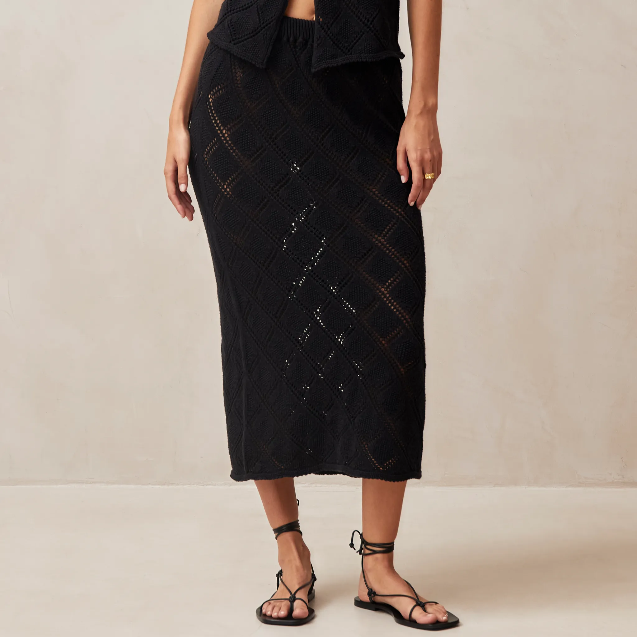 Vittoria Black Tricot Skirt sold by Alohas product image thumbnail 3