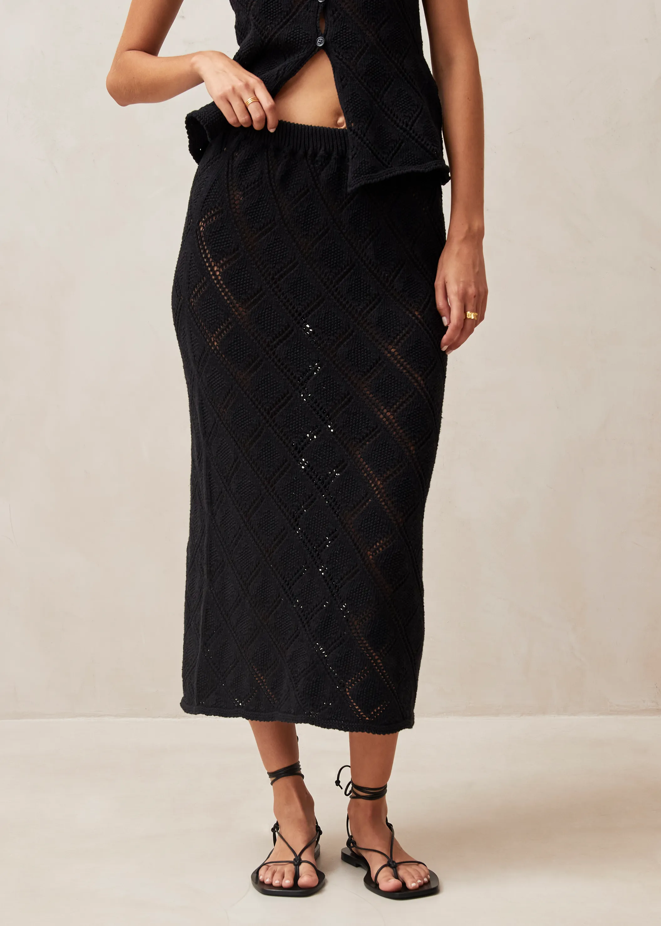 Vittoria Black Tricot Skirt sold by Alohas product image thumbnail 4