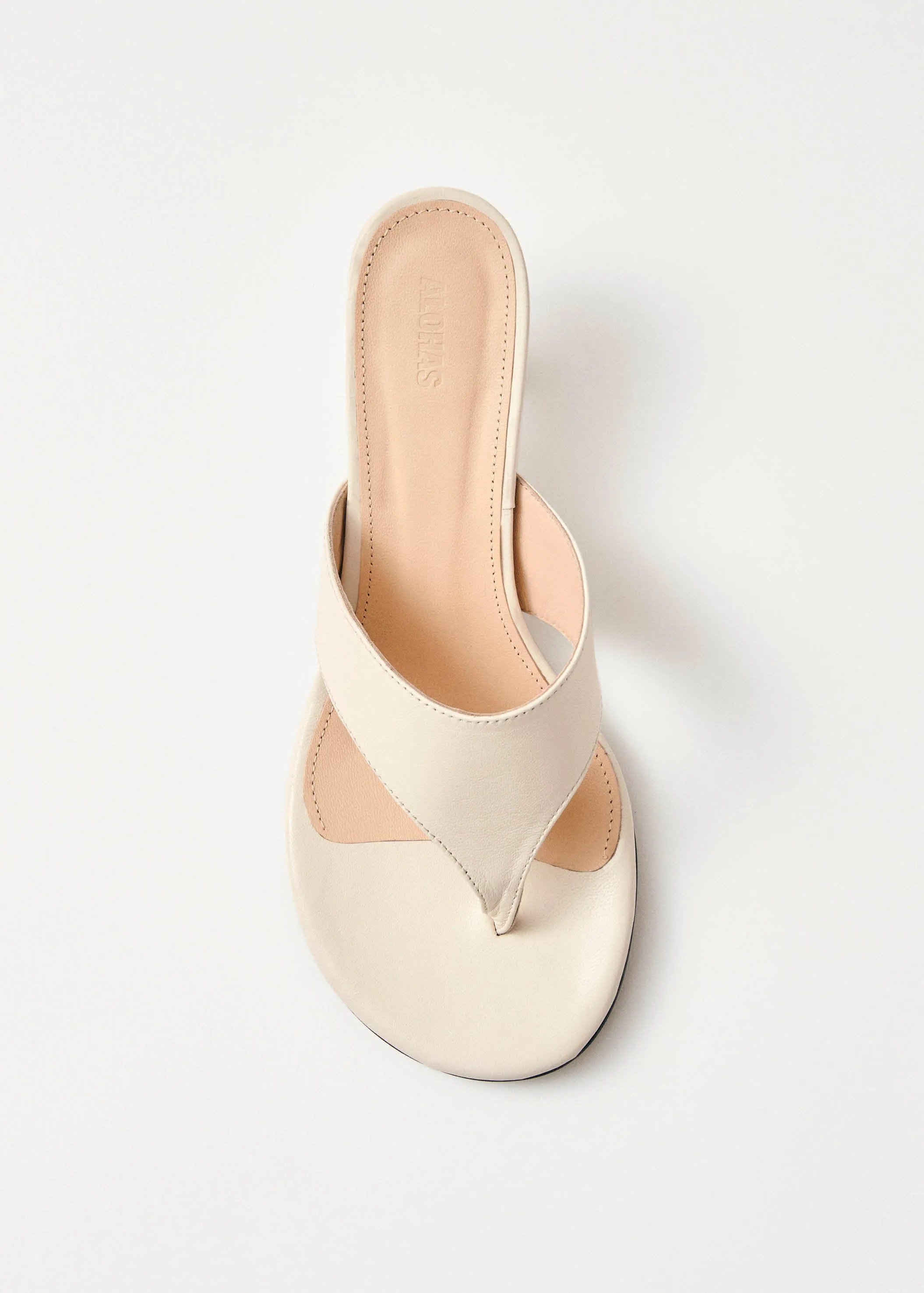 Tess Cream Leather Sandals sold by Alohas product image thumbnail 4
