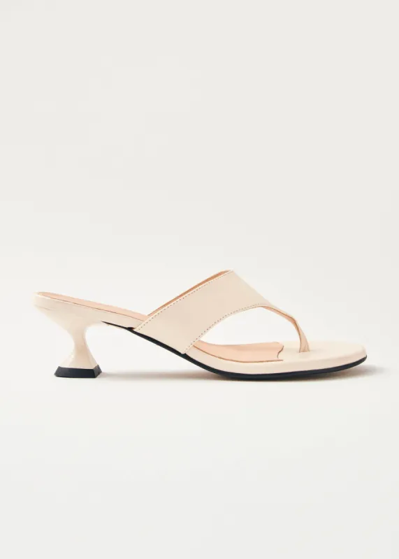 Tess Cream Leather Sandals sold by Alohas