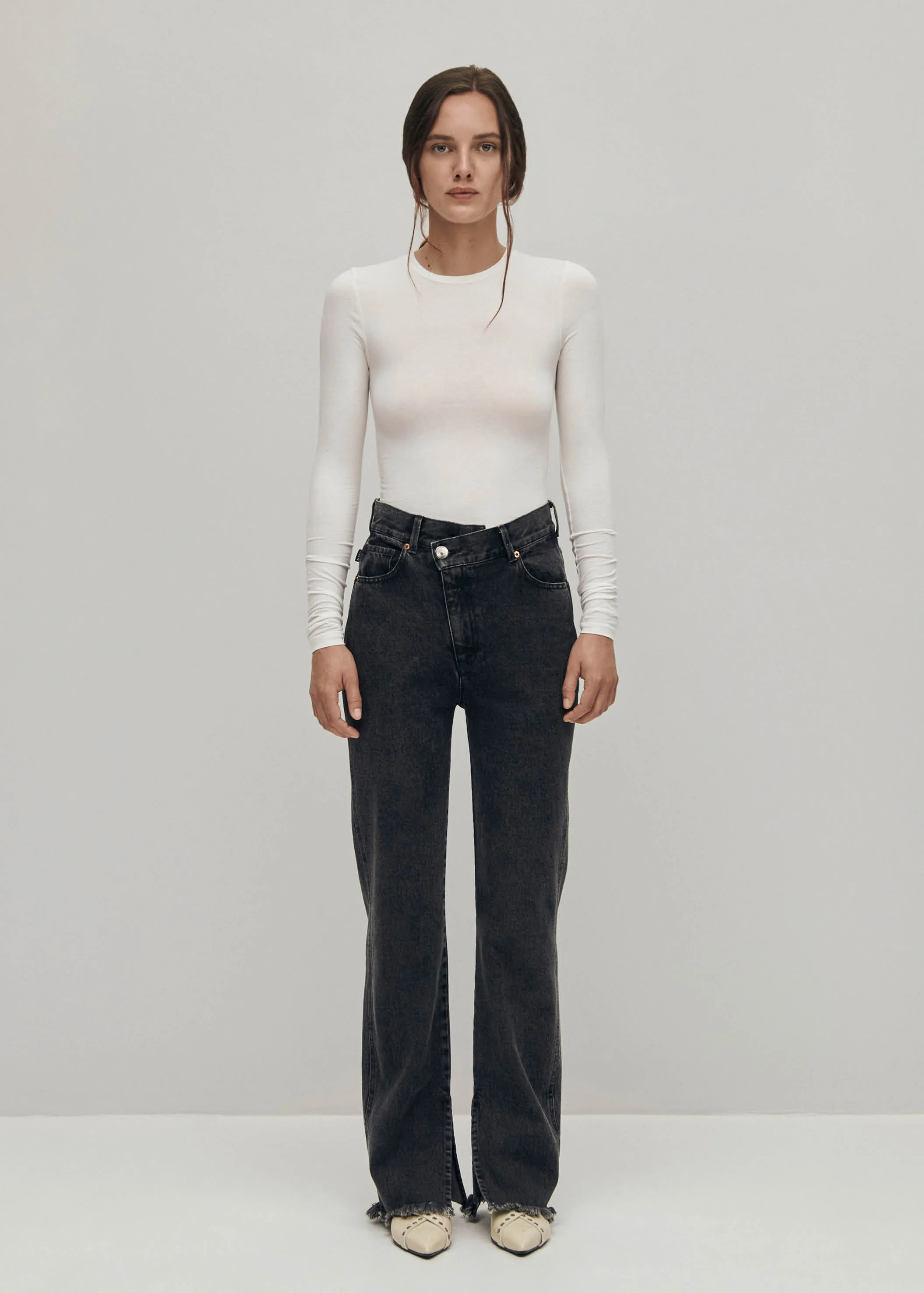 Kansas Black Denim Pants sold by Alohas