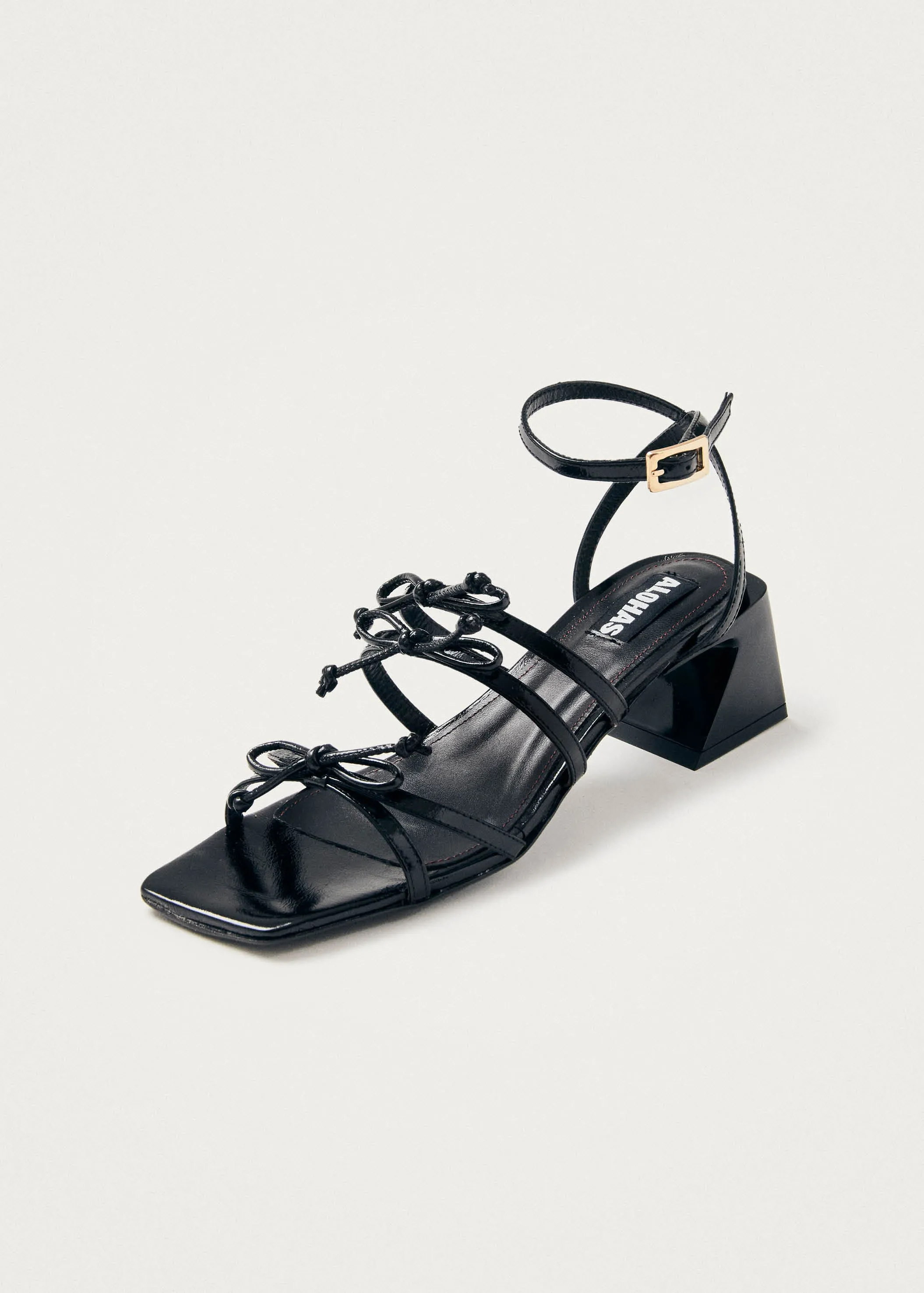 Luzelle Onix Black Leather Sandals sold by Alohas product image thumbnail 2