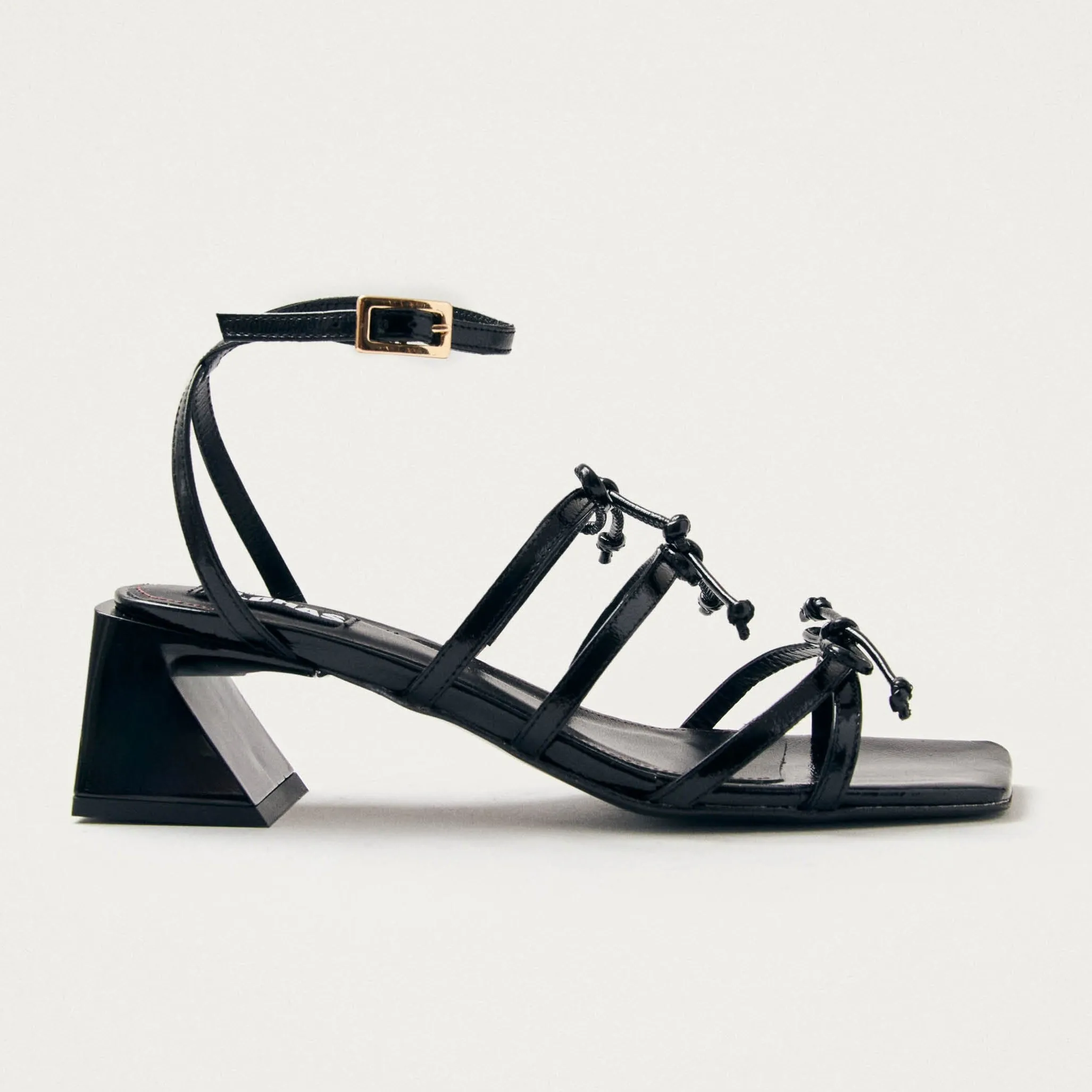 Luzelle Onix Black Leather Sandals sold by Alohas product image thumbnail 3