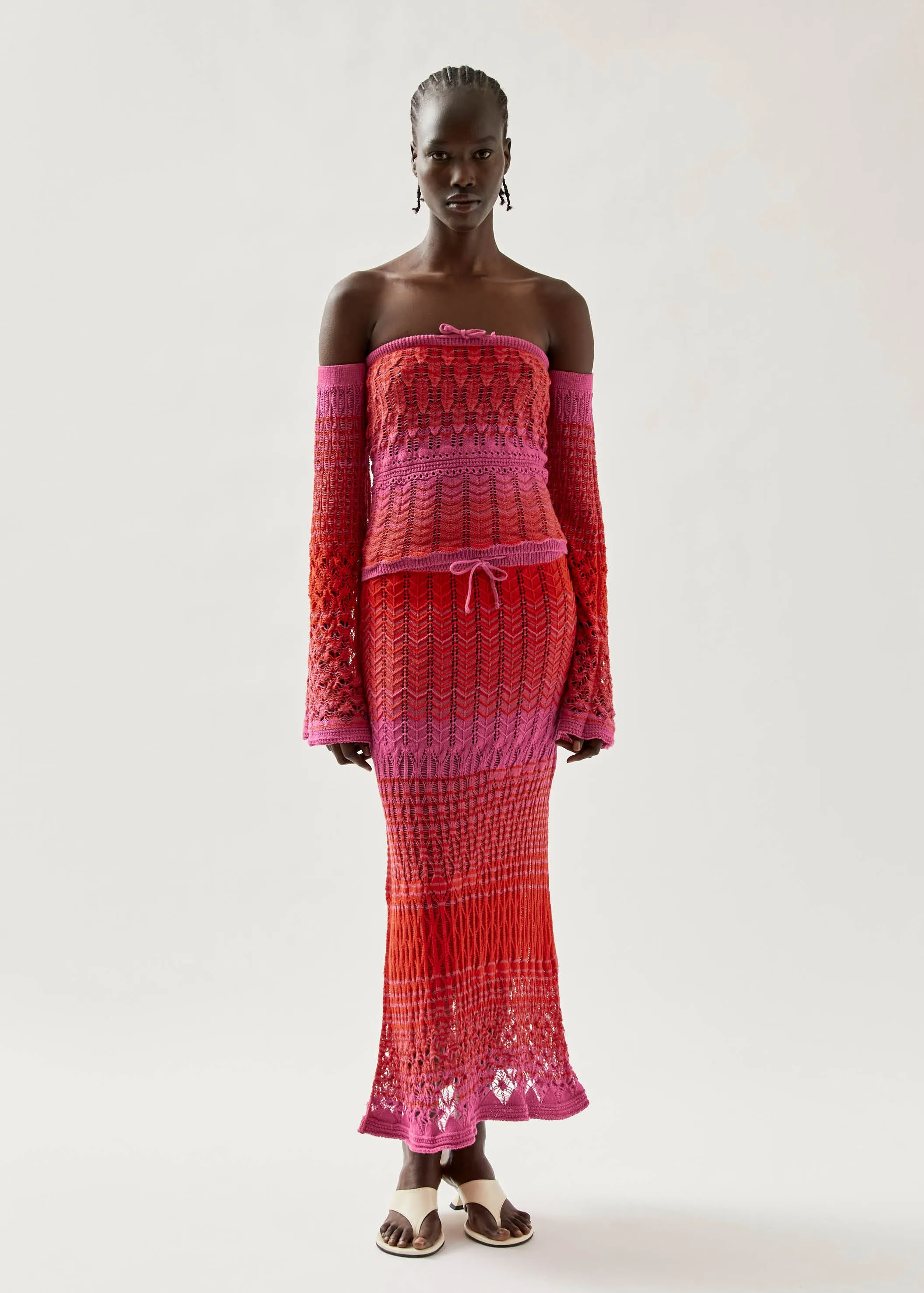 Caterina Red Skirt sold by Alohas